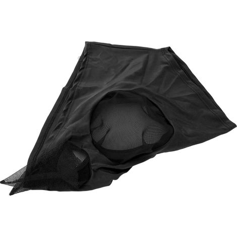 Masque anti-mouches pour cheval, respirant, confortable, tricot doux avec filet fin supplémentaire, noir (1/5)