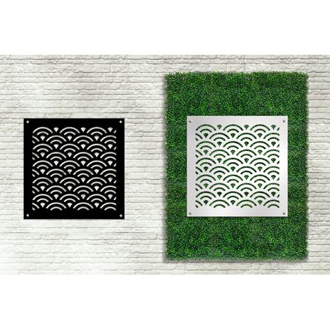 SUNNY - Panneau ajouré en PVC - Brise-soleil - Couleur : noir - Dimension : 48x48 cm (1/2)