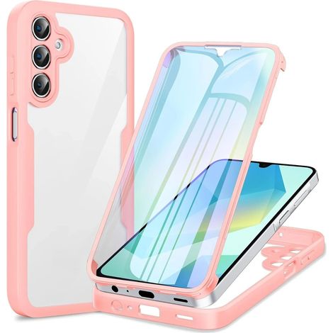 (Rose, Galaxy A14 5G) Protection d'écran intégrale à 360°, coque de protection antichoc (1/5)