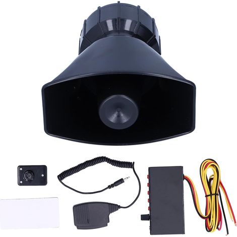 Klaxon d'alarme de Voiture, Système d'alarme de Voiture 12 V 100 W 125 DB Alarmes de Voiture ABS 5 Sons pour Voiture Moto (1/5)