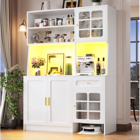 Armario cocina con LED y almacenaje MDF 130 cm OKMYHOME (1/5)