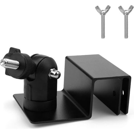 Support Camera Gouttiere, Alliage D'aluminium Support Gouttiere Camera Exterieur, Peut Pivoter à 360 Degrés, Installation sans Perçage, pour Caméra, Panneau Solaire (1/5)