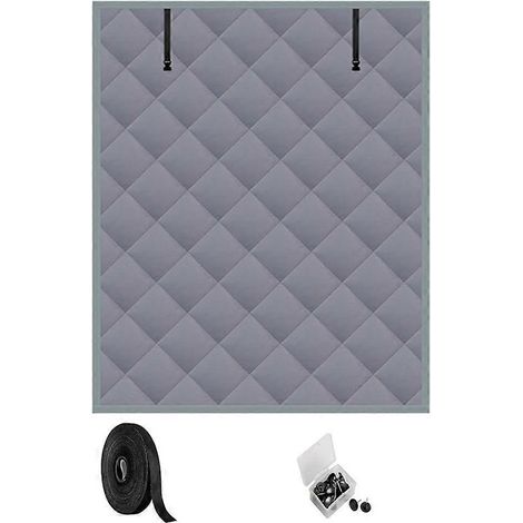Couverture isolante d'hiver 3 couches pour fenêtre - 160 x 119 cm (63 x 47 pouces) Oxford, isolation thermique avec fermeture - Isolation pour fenêtre (1/5)