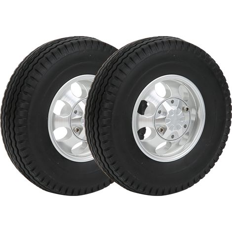 moyeux de roue avant noirs à 7 trous pour camion tracteur Tamiya 1/14, accessoires pour voiture RC. (1/5)