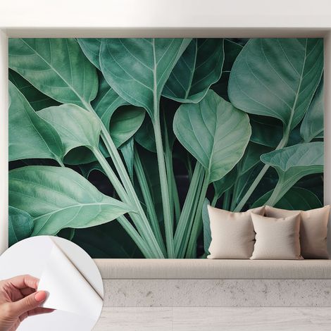 Selbstklebend Tapete modern - Wanddeko für Küche - Klebefolie Wand - luxus Look Grüne Natur 208x146 cm (1/5)