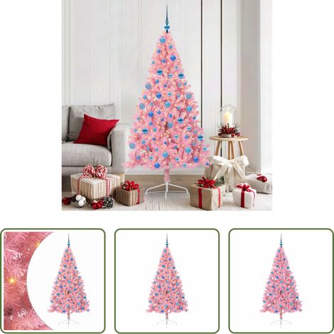 LED-Beleuchtung -  Künstlicher vorbeleuchteter Weihnachtsbaum Rosa 180 cm PVC (1/5)