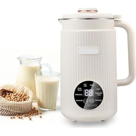 Machine à lait végétal automatique avec fonction autonettoyage et maintien au chaud 8 heures pour amande noix avoine soja sans produits laitiers (1/5)
