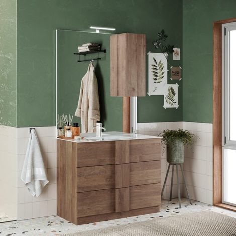 Bagno a tre cassetti Oregon in finitura Rovere Mercure (1/5)