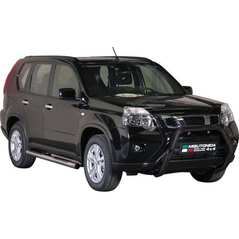 Pare-buffle Avant pour Nissan X-Trail 2011-2014 76 mm en Acier Noir (1/5)