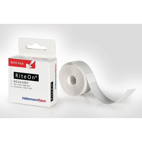 Hellermanntyton Pack de recarga etiquetas blancas 12,7 mm (1/4)