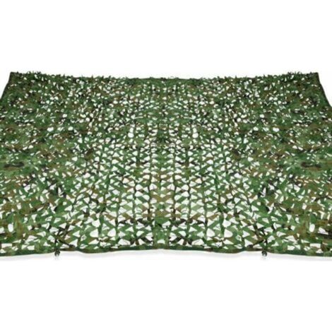 Parasols et voiles d'ombrage rectangulaire design ombrière camouflage 3x5 M treillis vert- (1/5)