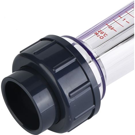 Débitmètre liquide à tube en plastique ABS LZS-40 (D) 0.6-6 m³/h instrument mesure débit (1/5)