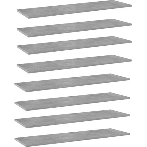 Bücherregal-Bretter 8 Stk. Betongrau 100x30x1,5cm Holzwerkstoff (1/5)