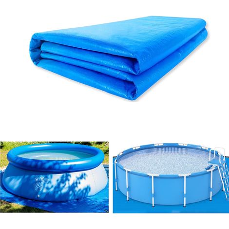 Tapis de sol rectangulaire pour piscine, 274 x 274 cm, tapis de sol pliable et imperméable, tapis de sol pour piscines, gonflables, pataugeoires (274 x 274 cm) (1/5)
