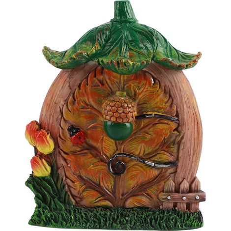 Porte et Fenêtres de Fée en Résine pour Jardin Miniature, Décoration de Pelouse et Cour avec Maison de Gnome (1/5)