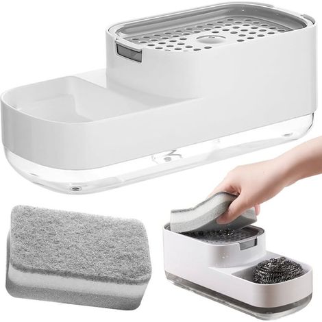 Distributeur de liquide vaisselle pour évier, avec porte-éponge-Online Store (1/5)