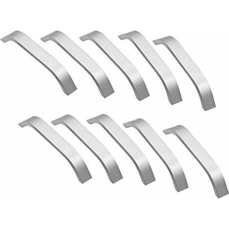royaluxe - 10PCS poignée meuble-poignée de meuble cuisine argent 128mm poignées de placard Cuisine Meuble Placard (1/5)