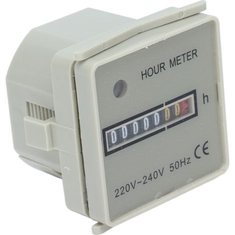 Compteur horaire mécanique industriel avec indicateur HM‑2/UWZ48 220‑240V 0,3W (1/5)