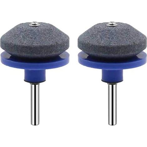 Affûteur de lames de tondeuse à gazon - 50 mm - pour perceuses électriques - pour affûtage et polissage - lot de 2 (1/3)