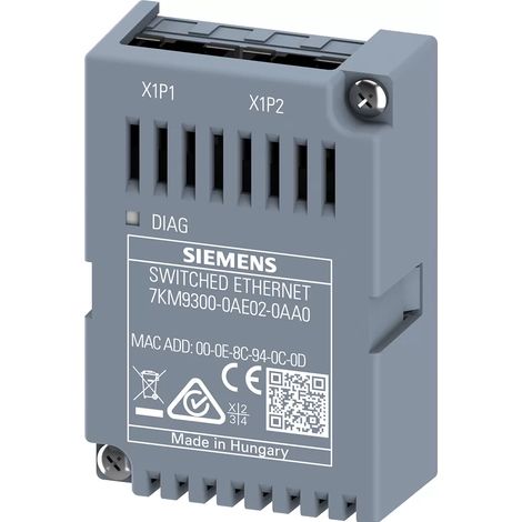 Siemens Erweiterungsmodul Switched Ethernet PROFINET V3, steckbar, für 7KM PAC3200 7KM93000AE020AA0 (1/2)
