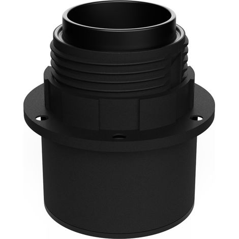 creative cables - Portalampada E27 per Paralume da Parete o soffitto - Waterproof IP44 - Nero