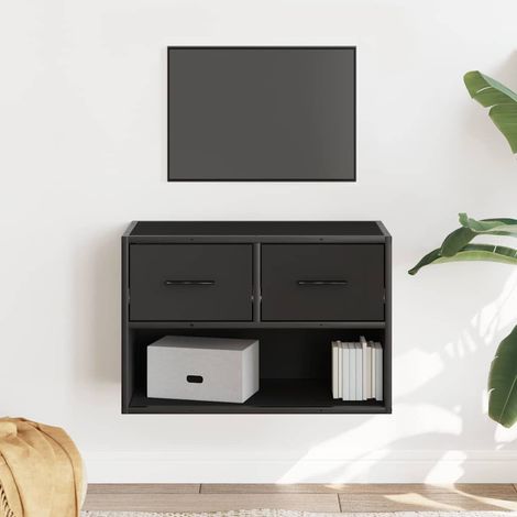 TV-Schrank Schwarz 60x31x39,5 cm Holzwerkstoff und Metall