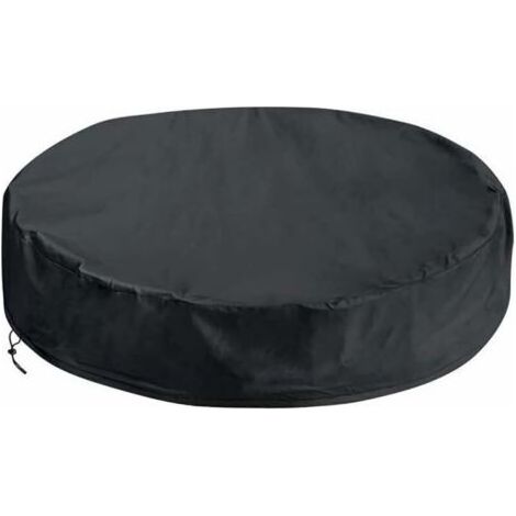 bache spa rond,Spa Couverture Rond,Housse de Baignoire Coupe-Vent résistante aux UV avec Cordon élastique à l'ourlet,Couverture De La Baignoire Spa à L'extéri (245×30CM) (1/5)