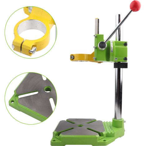 Support de perçage pour menuiserie, accessoire de travail du bois, mandrin rotatif robuste et précis (1/5)
