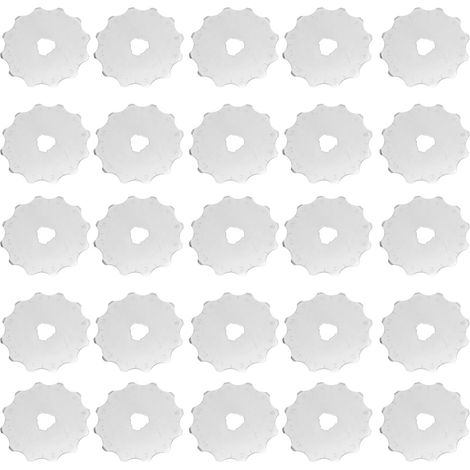 Lot de 10 lames rotatives en acier inoxydable pour coupe de tissu, de papier et couture, lames de rechange pour cutter rotatif. (1/5)
