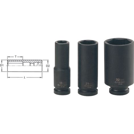 VASO DE IMPACTO LARGO 1/2 920623N - ASLAK