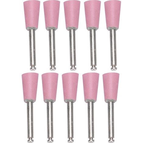 10 pièces Fraises de Polissage Dentaire à Basse Vitesse, Fraises de Meulage et Polissage, Ensemble de Fraises en Forme de Coupe Rose (1/5)