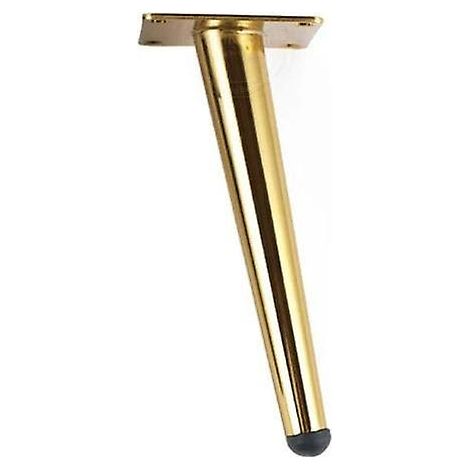 Pieds de table en métal, ferrures coniques, coins biseautés plaqués or (15 cm) pour buffets et armoires. (1/5)
