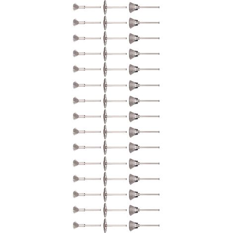 Ensemble de 45 brosses métalliques de polissage avec meules argentées pour le nettoyage et le polissage. (1/5)