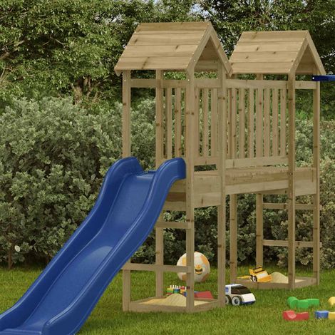 vidaXL Torre de juegos madera pino impregnada 53x46,5x194 cm (1/2)