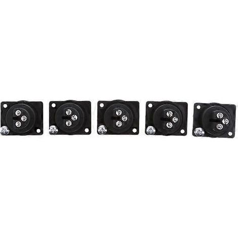 2 prises femelles XLR 5 x 3 broches pour montage sur panneau (1/5)
