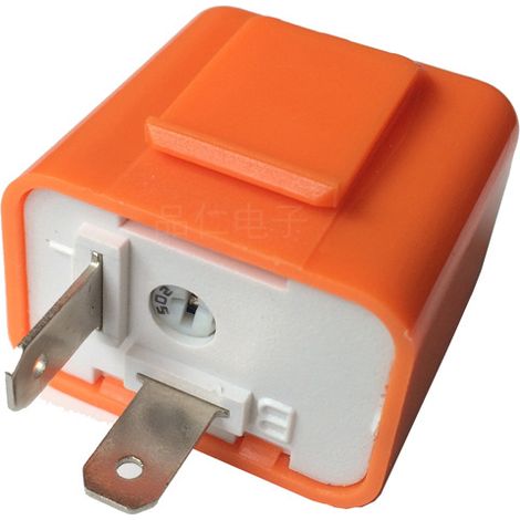 Motorrad-LED-Blinkerrelais mit orangefarbenem Gehäuse, DC12V, 50-200 Blinken pro Minute, Sonstiges (1/4)