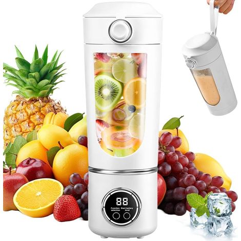 Mixeur Portable, 700 ml Mini Blender, Mini Mixeur Smoothie avec 12 lames en Acier Inoxydable, Mini Mixeur sur pied Blender pour milkshakes, fruits et légumes (1/5)
