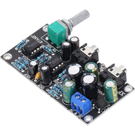 2-Kanal-Audioverstärkermodul OP-AMP für Kopfhörer, tragbare Verstärkerplatine, einzelnes 47-V-Netzteil, DIY-HiFi-Stereo-Kit, rauscharmer Vorverstärker, kompakte Leiterplatte. (1/5)