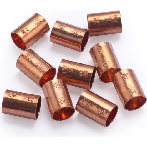 Manguito Doble Hembra Igual de Cobre a Soldar QUICK PLOMBERIE - Ø12 x10 unidades