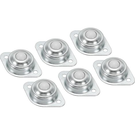 Lot de 6 roulettes pour meubles, roulettes plates à billes avec roulements. (1/5)