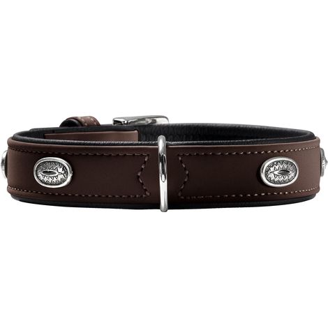 Halsband Softie Stone45 nickel braun/ schwarz