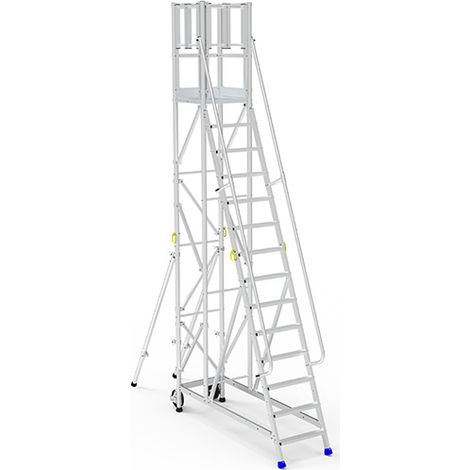 Scaletta 11 gradini cancello a sinistra - Alt. mass. lavoro 4.75m - ER11SL-PG