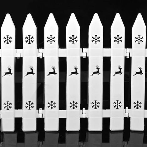 Clôture décorative en plastique - ZOR® - 20 pièces - 30x10 cm - Blanc - Épaissie - Facile à assembler - Pliable