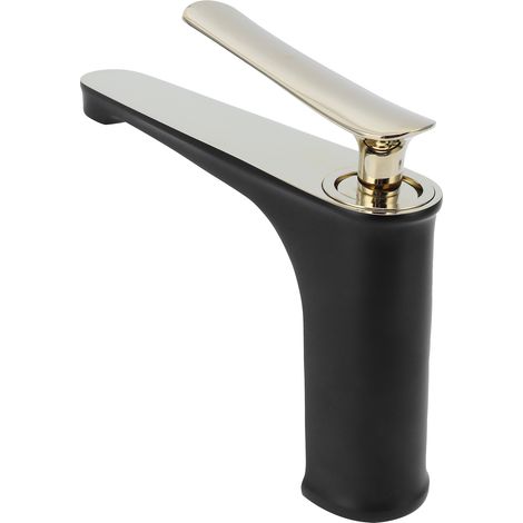 Robinet de salle de bain monotrou avec raccordement eau chaude et eau froide pour lavabo, hôtel/maison G3/8 (1/5)