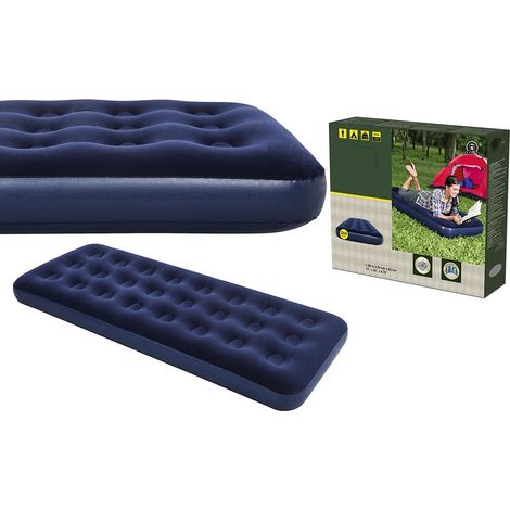 Materassino letto gonfiabile singolo materasso campeggio per tenda spiaggia mare giardino casa parte superiore velluto floccato (1/5)