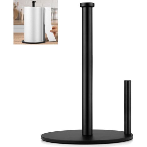Porta rotolo da cucina, porta rotolo da cucina verticale, porta rotolo da cucina per piano di lavoro, porta rotolo da cucina robusto, antiscivolo, materiale: acciaio inossidabile (1/5)