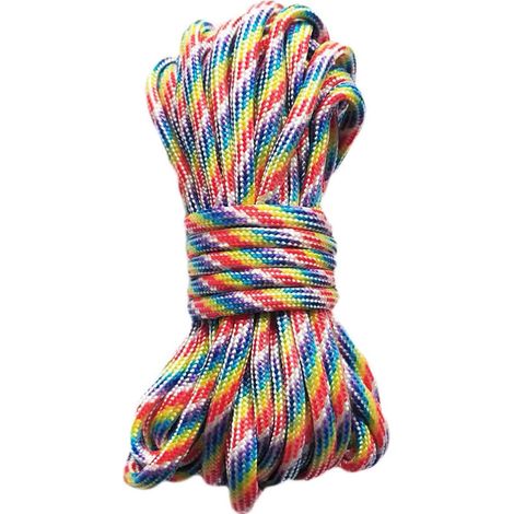 Morceau de corde de secours en extérieur, corde de parachute à 7 brins, corde d'alpinisme, corde tressée pour le camping et l'escalade