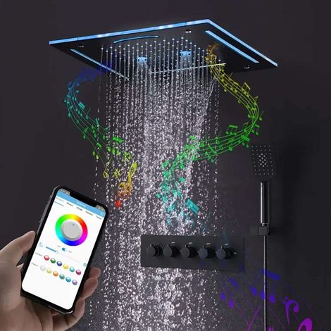 Ciel de pluie connecté led thermostatique noire , Bamako (1/5)