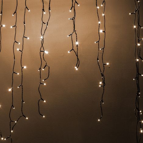 Luci di Natale tenda 200 Led plastica bianco caldo cm 450 (1/4)