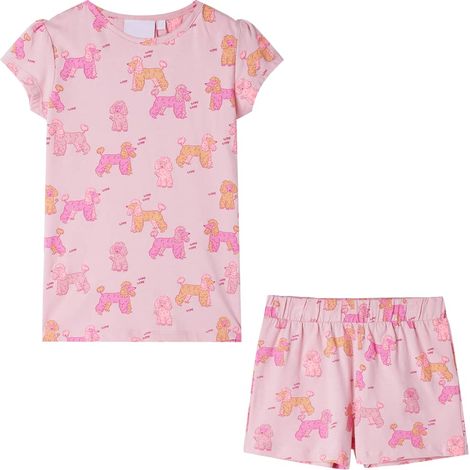 Teenpull – Kinderpyjama mit Kurzen Ärmeln Hellrosa 128 (1/5)